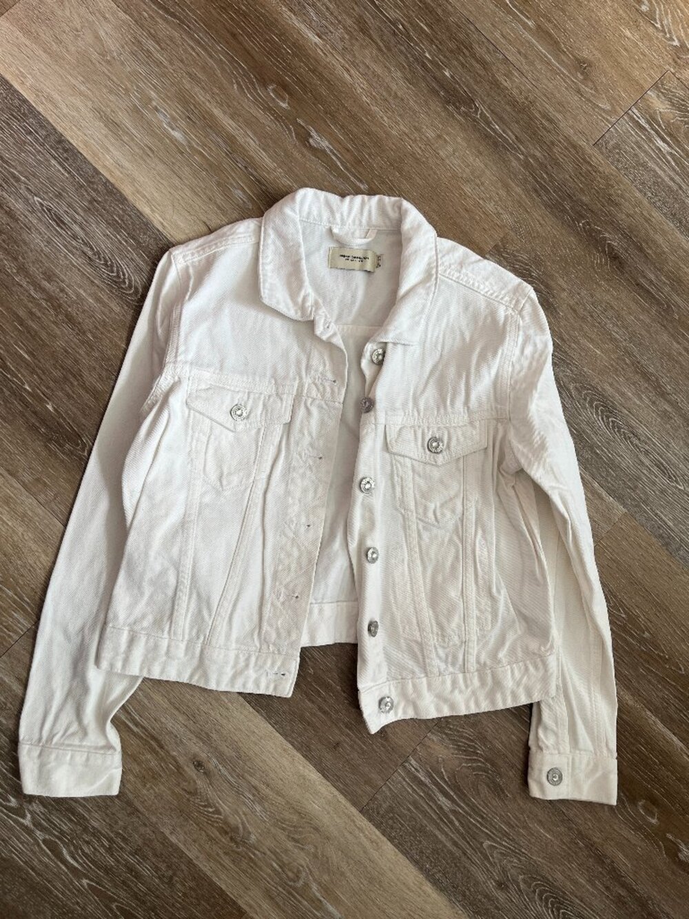 White Fitted Jean Jacket